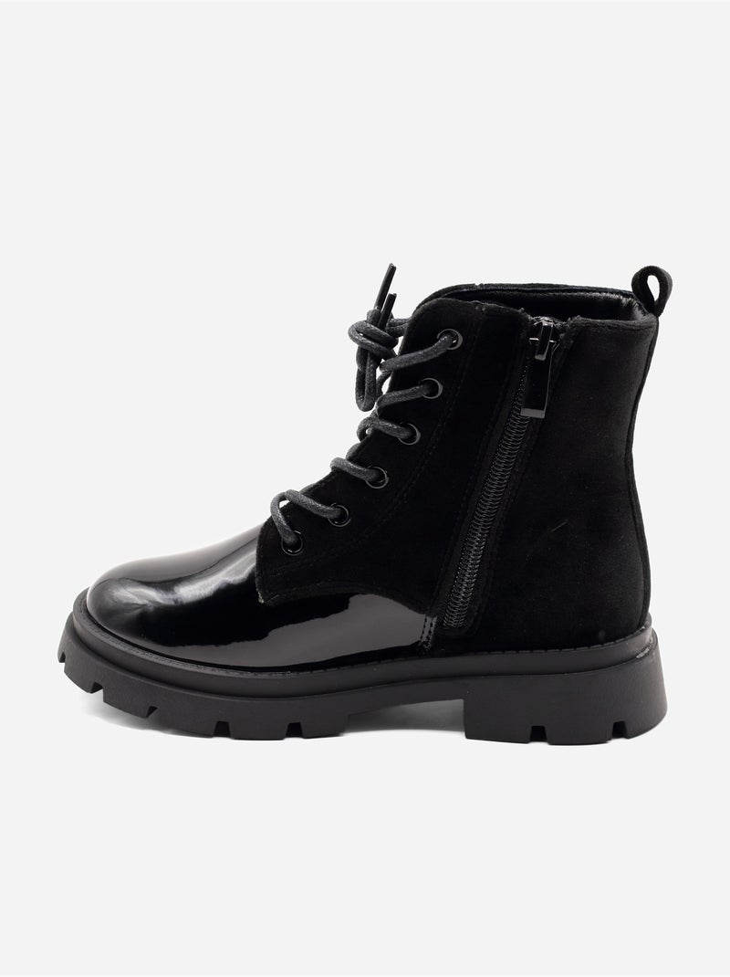 Bottines à motifs Noir - Kiabi