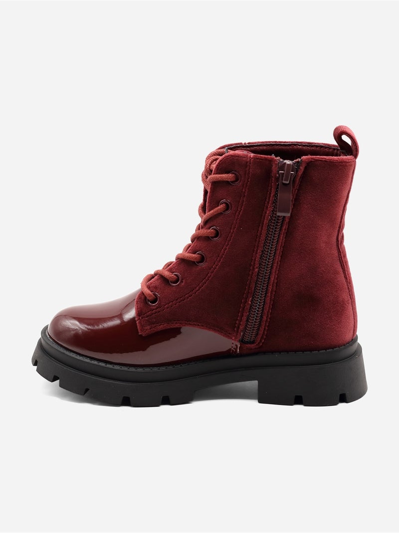 Bottines à motifs Rouge - Kiabi