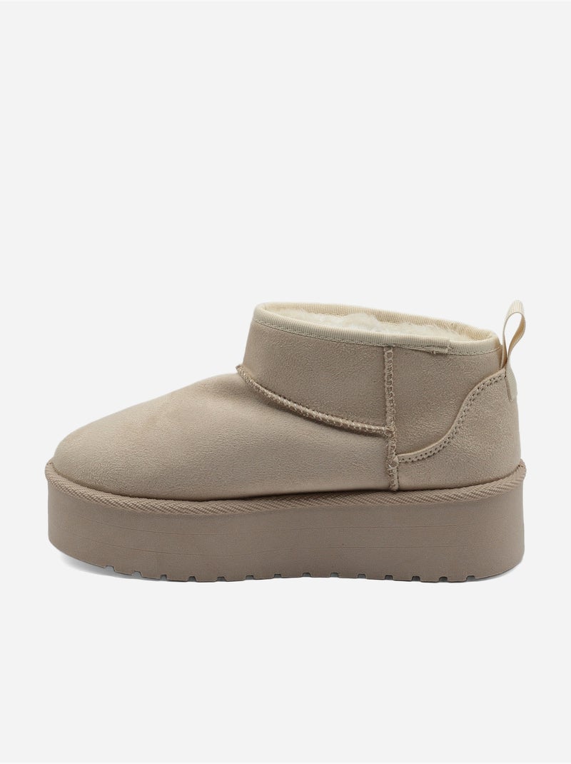 Bottines à plateforme Crème - Kiabi