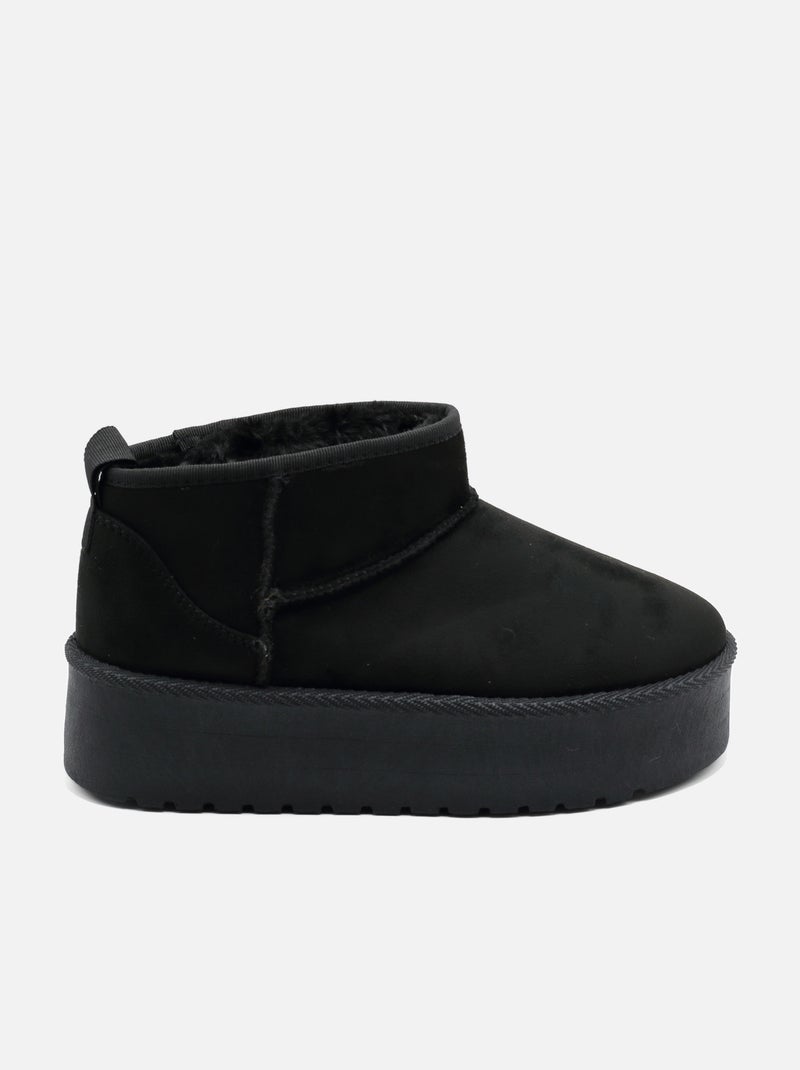 Bottines à plateforme Noir - Kiabi