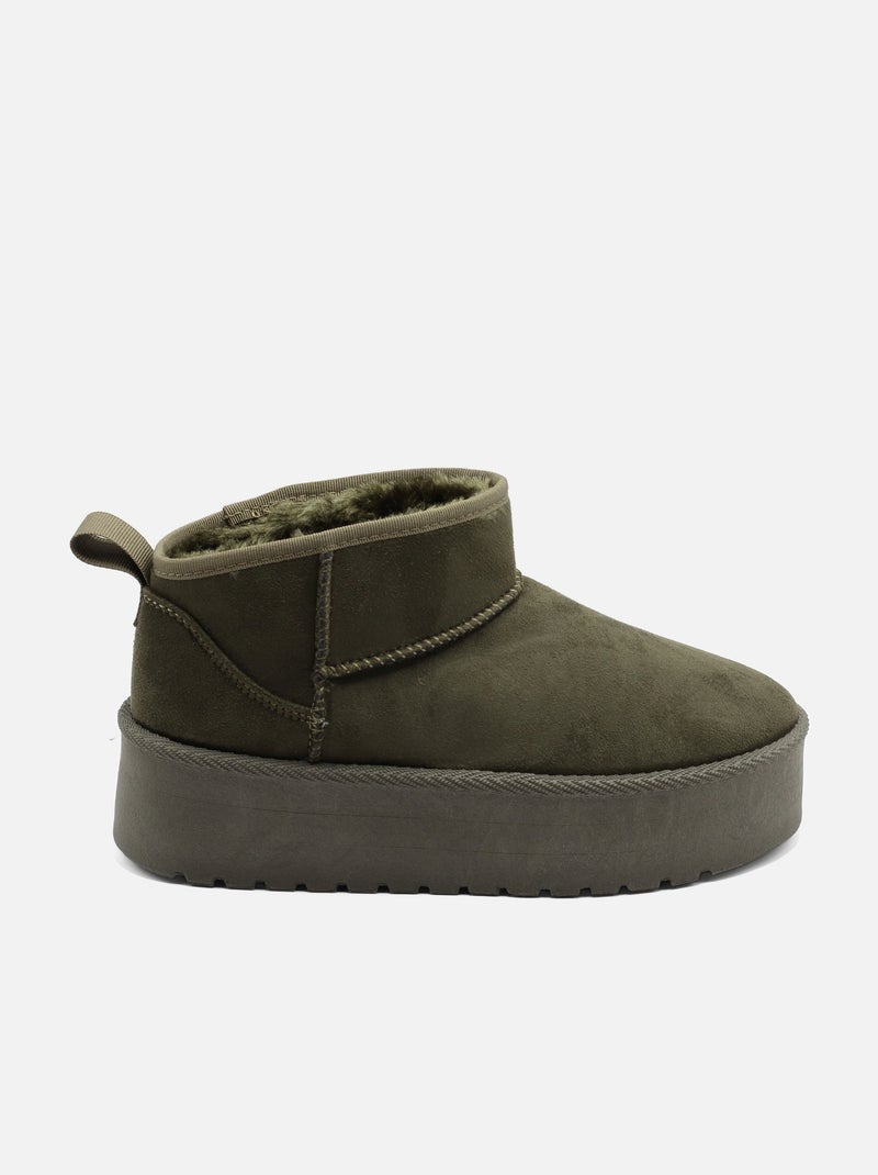 Bottines à plateforme Vert - Kiabi
