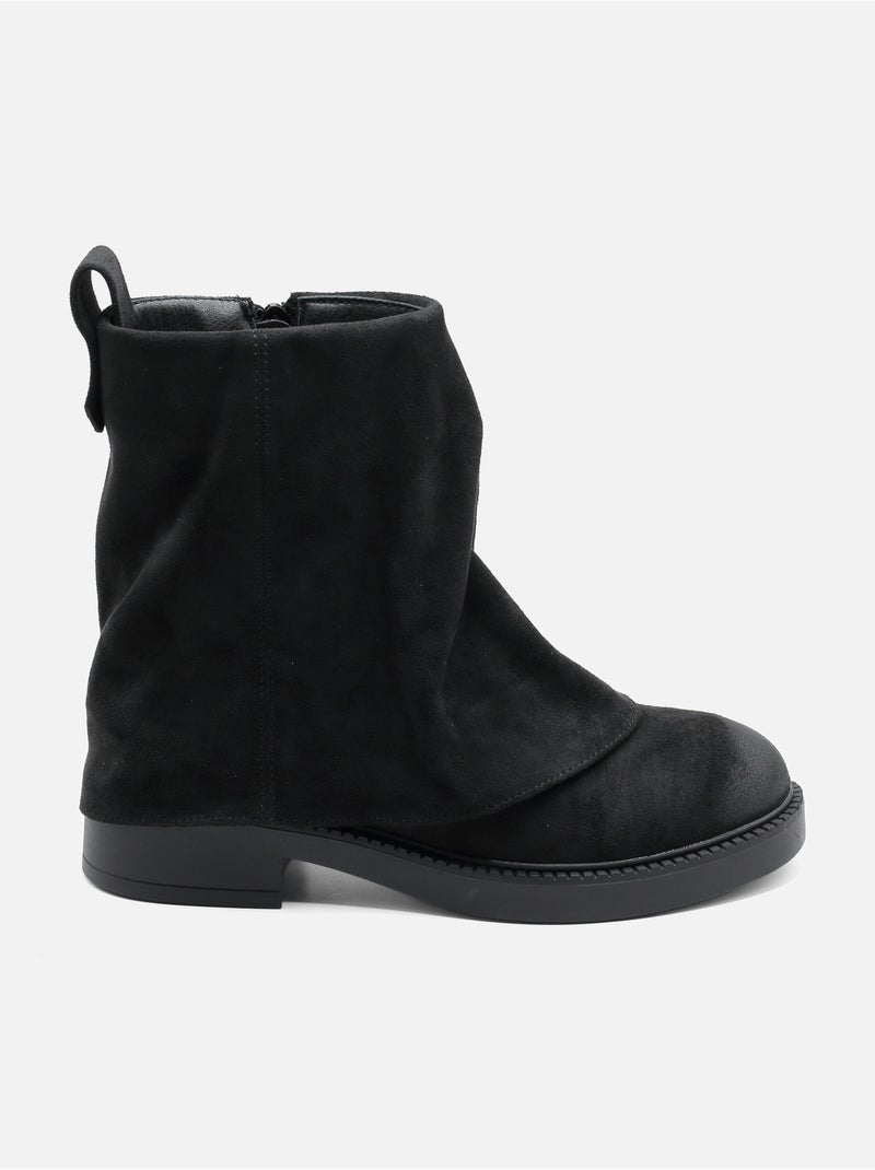 Bottines à revers Noir - Kiabi