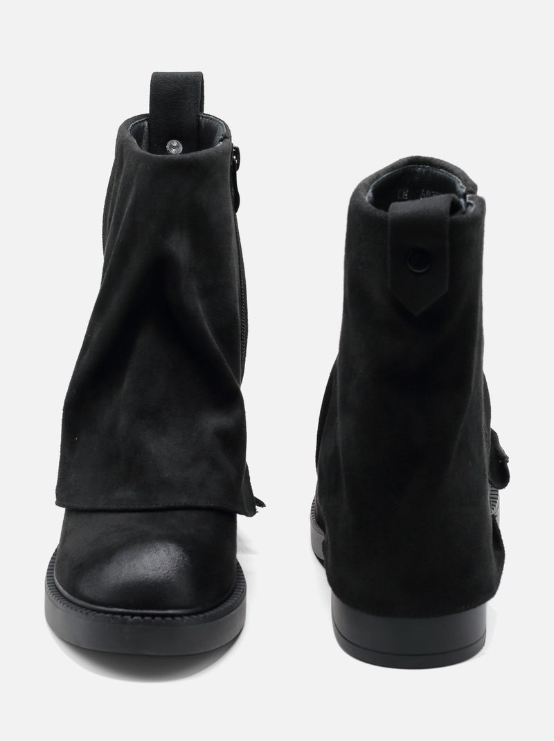 Bottines à revers Noir - Kiabi