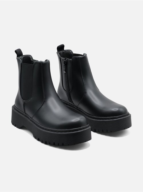 Bottines à semelles crantées - Kiabi Bottines à semelles crantées - Kiabi