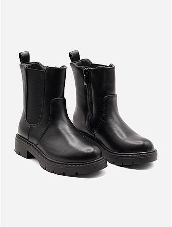 Bottines à semelles crantées