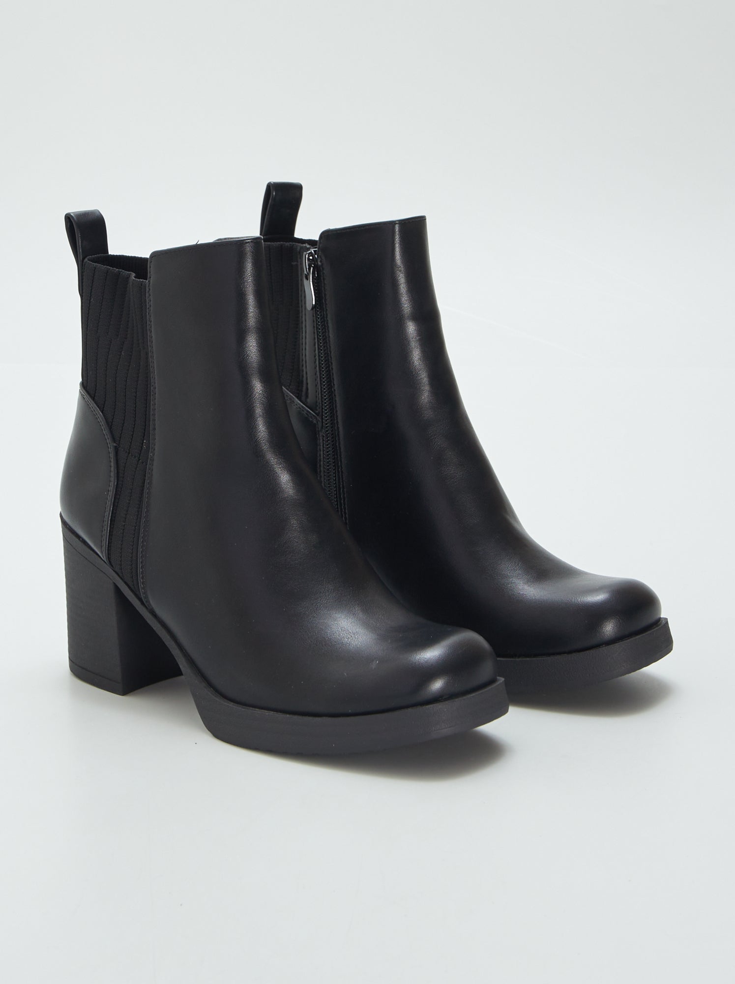 Bottines a talon Noir Kiabi 35.00