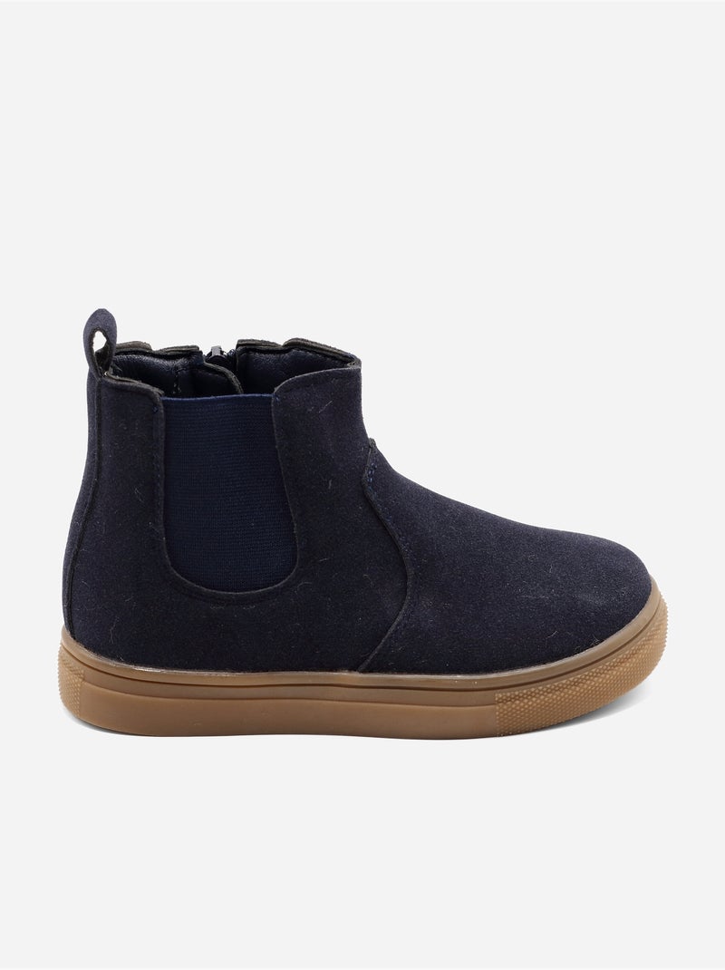 Bottines à zip Bleu foncé - Kiabi