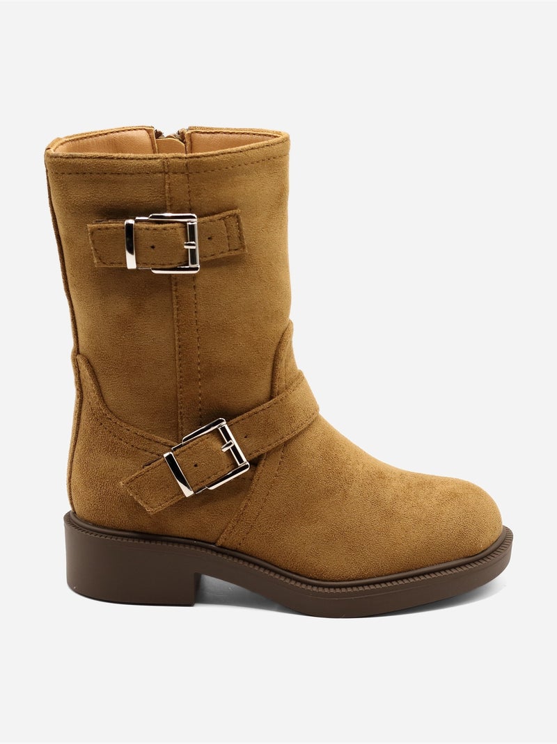 Bottines à zip Camel - Kiabi