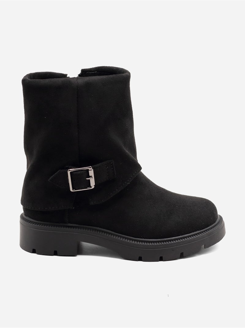 Bottines à zip Noir - Kiabi