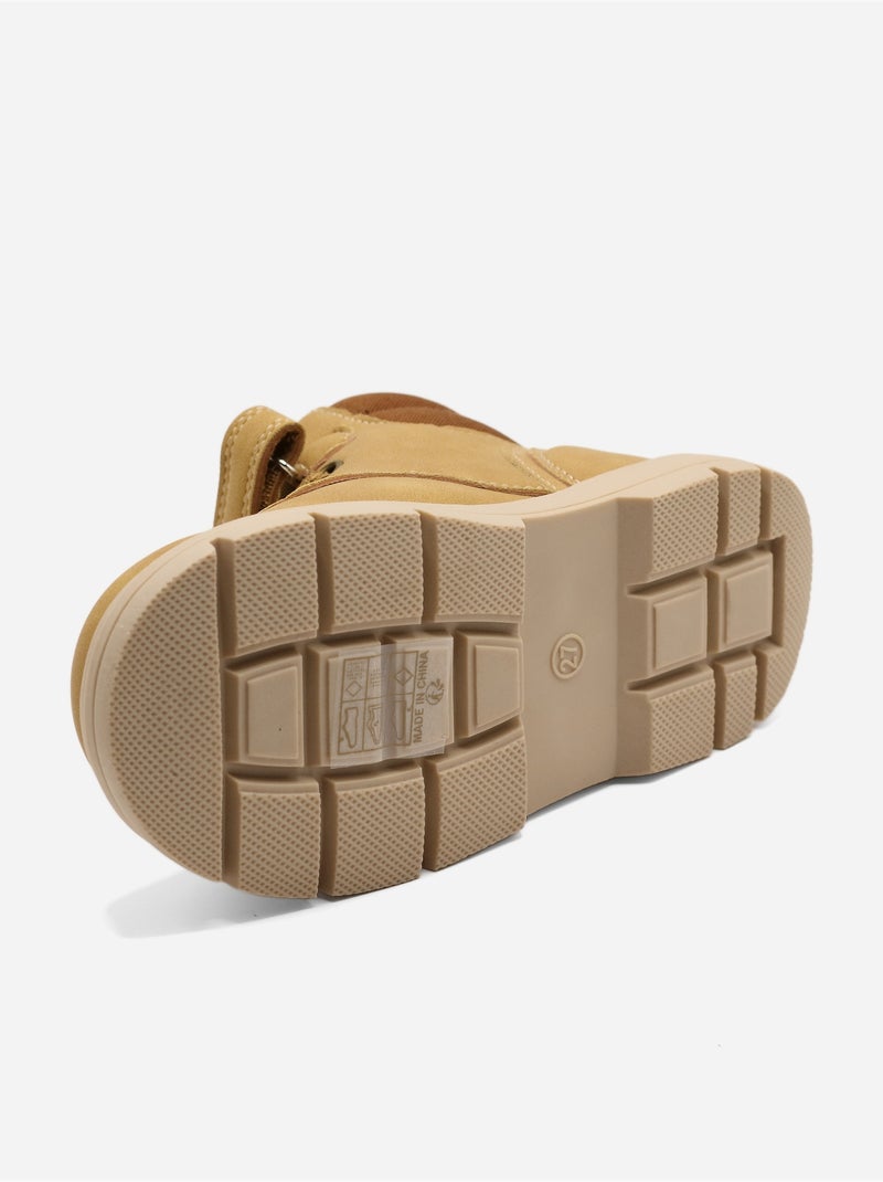 Bottines auto-agrippante Camel - Kiabi