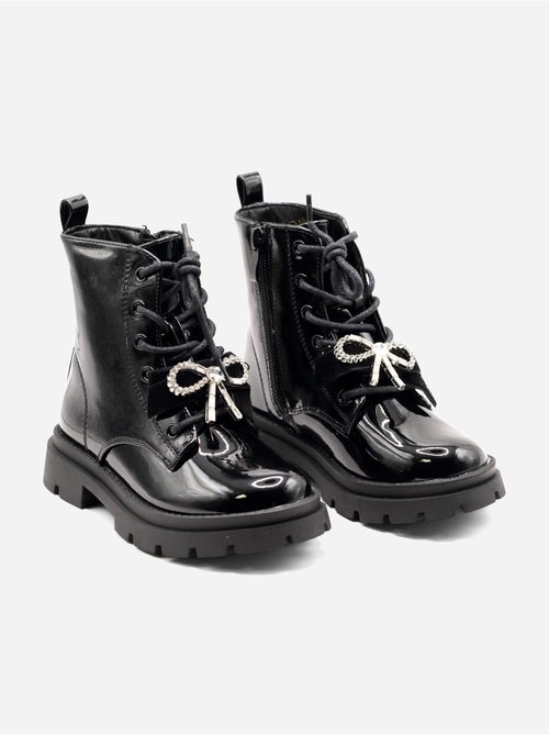 Bottines avec un nœud décoratif - Kiabi