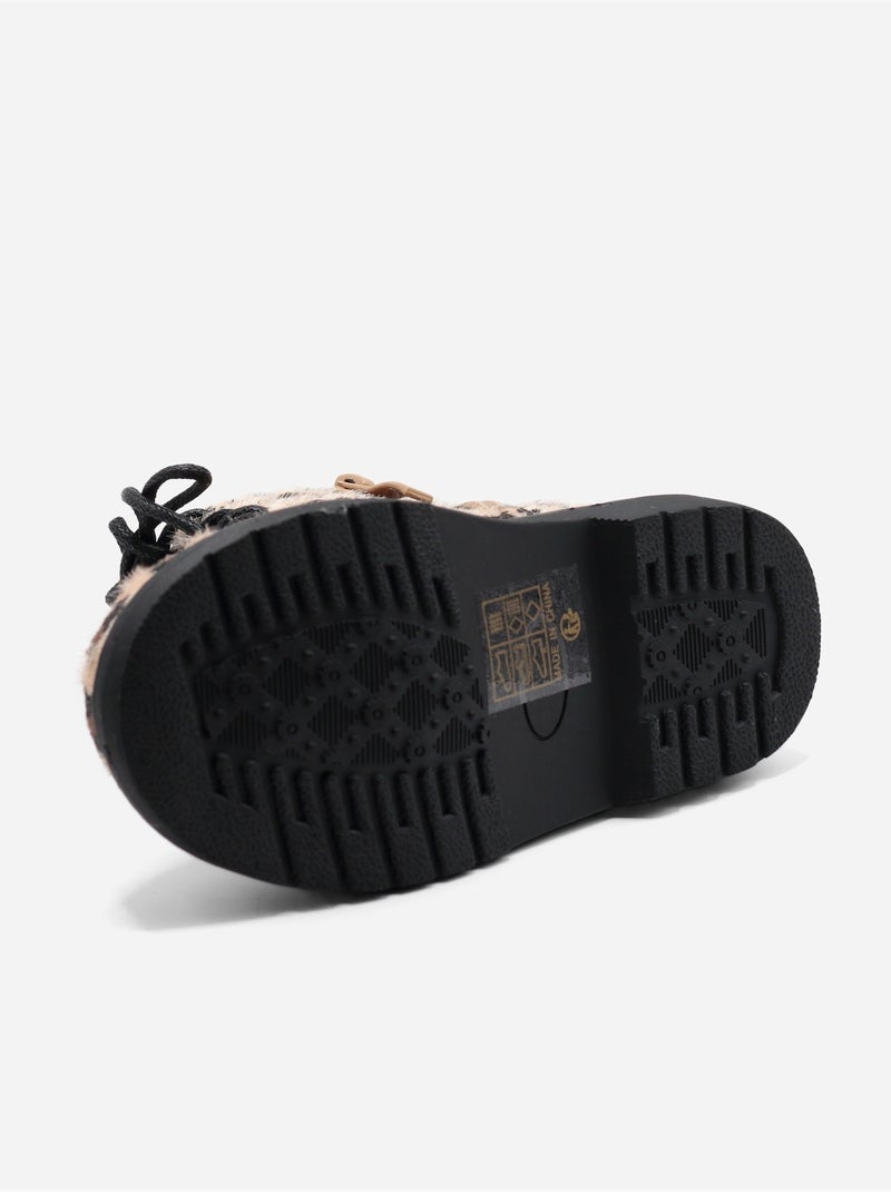 Bottines Bébé a lacets Marron havane - Kiabi