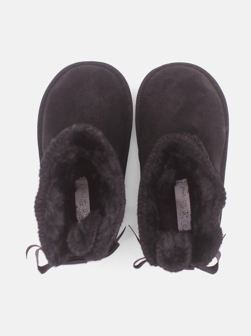 Bottines Bébé à noeuds Noir - Kiabi
