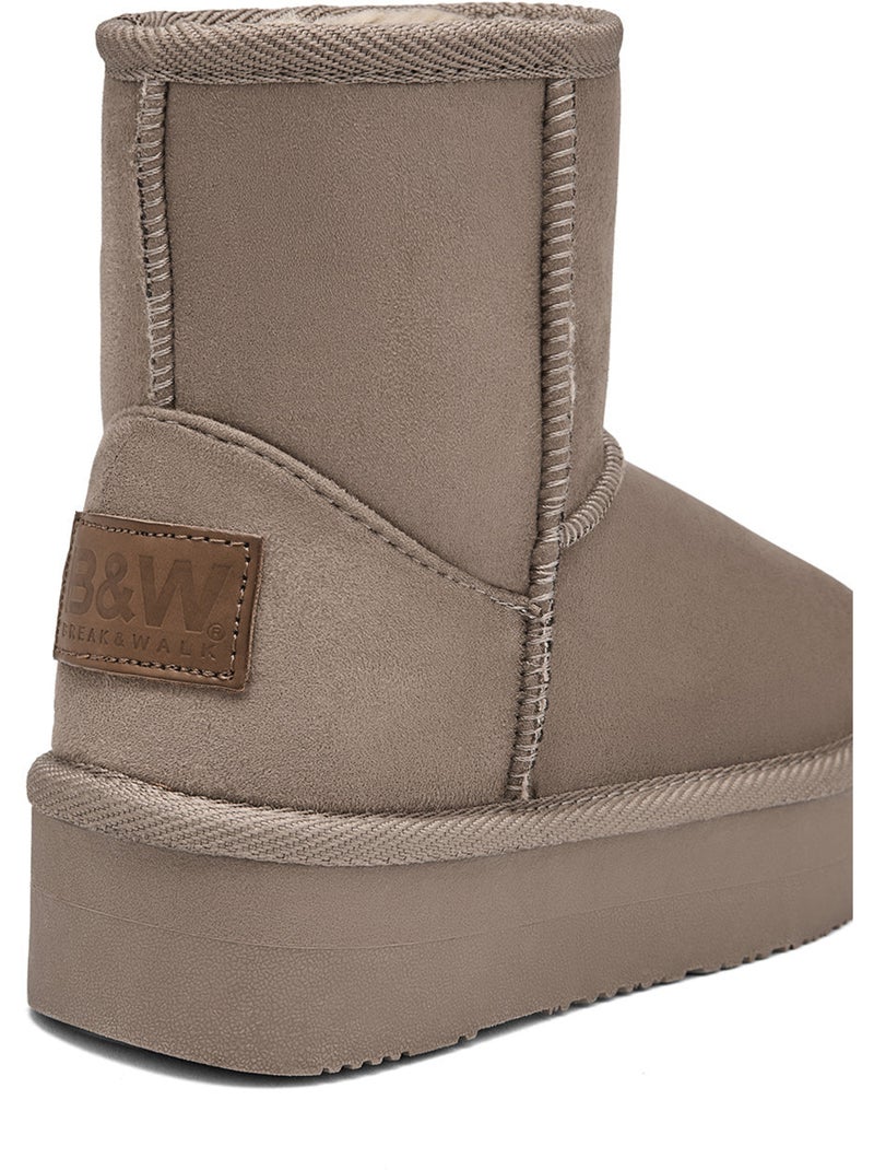 Bottines conguitos repelente al agua pelo Marron clair - Kiabi