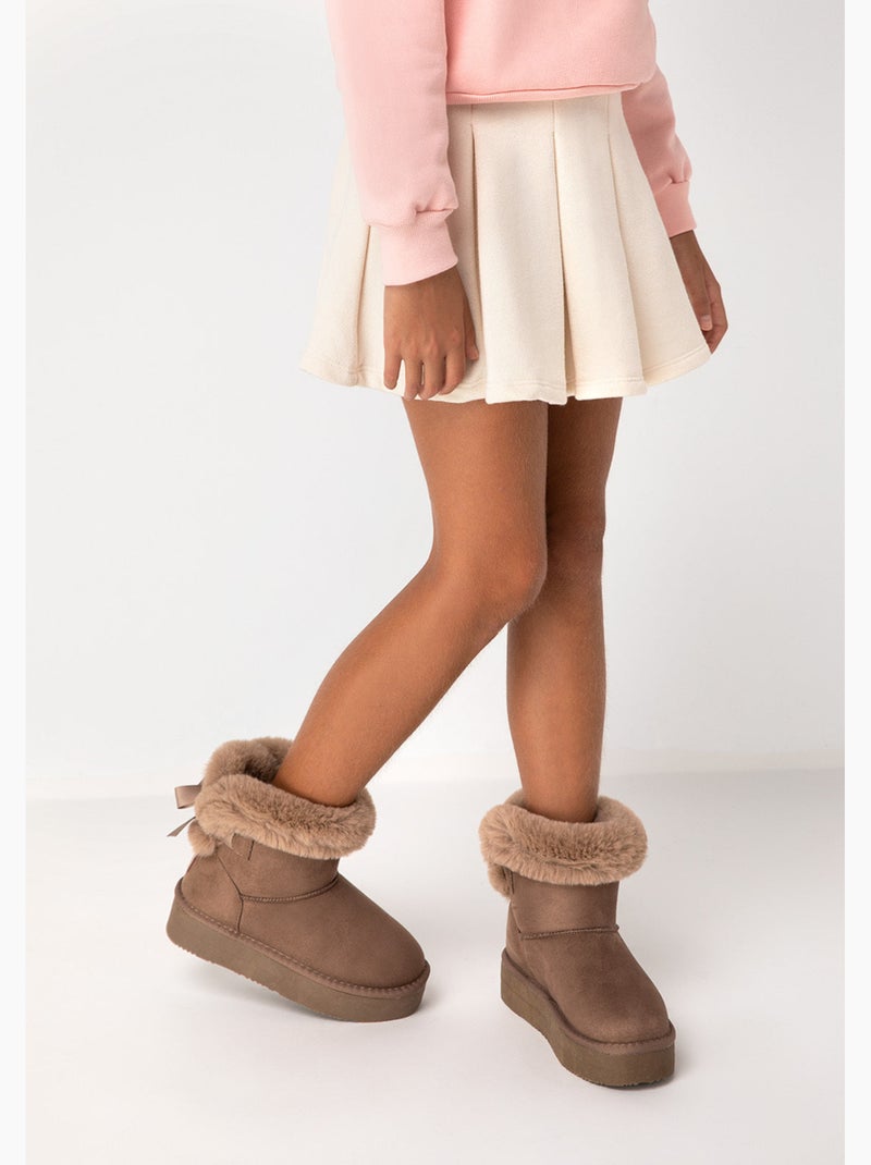 Bottines conguitos repelente al agua pelo Marron - Kiabi
