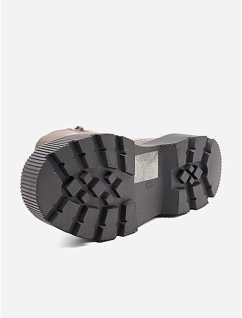 Bottines effet croco