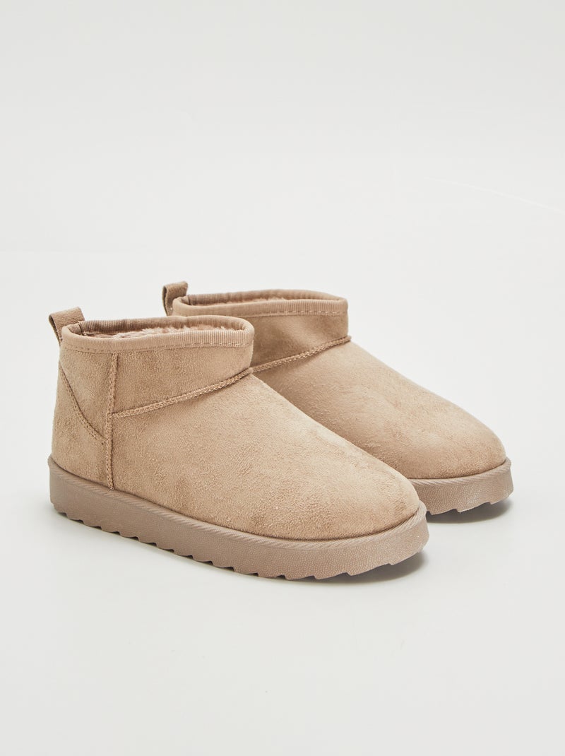 Bottines en suédine Marron - Kiabi