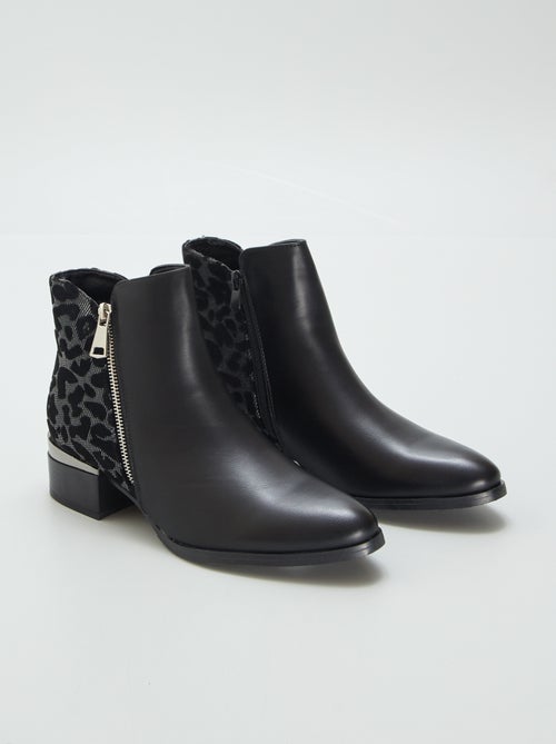 Bottines léopard - Kiabi