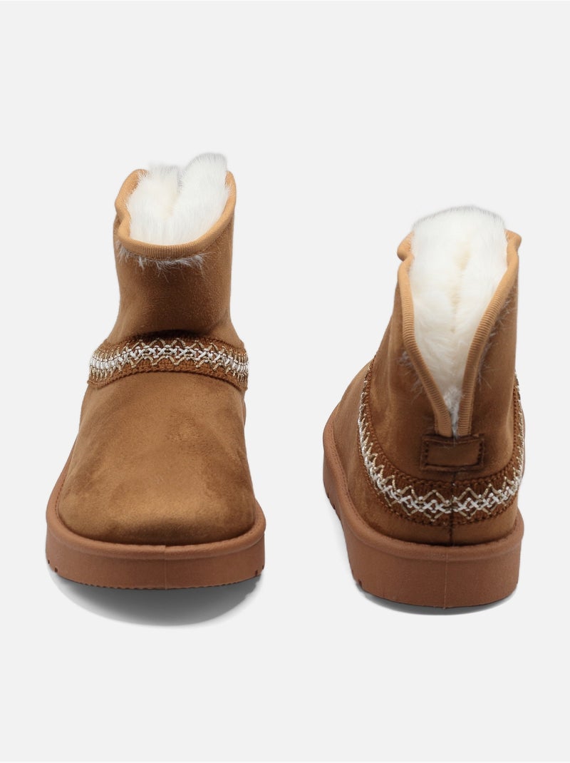 Bottines montantes Camel - Kiabi