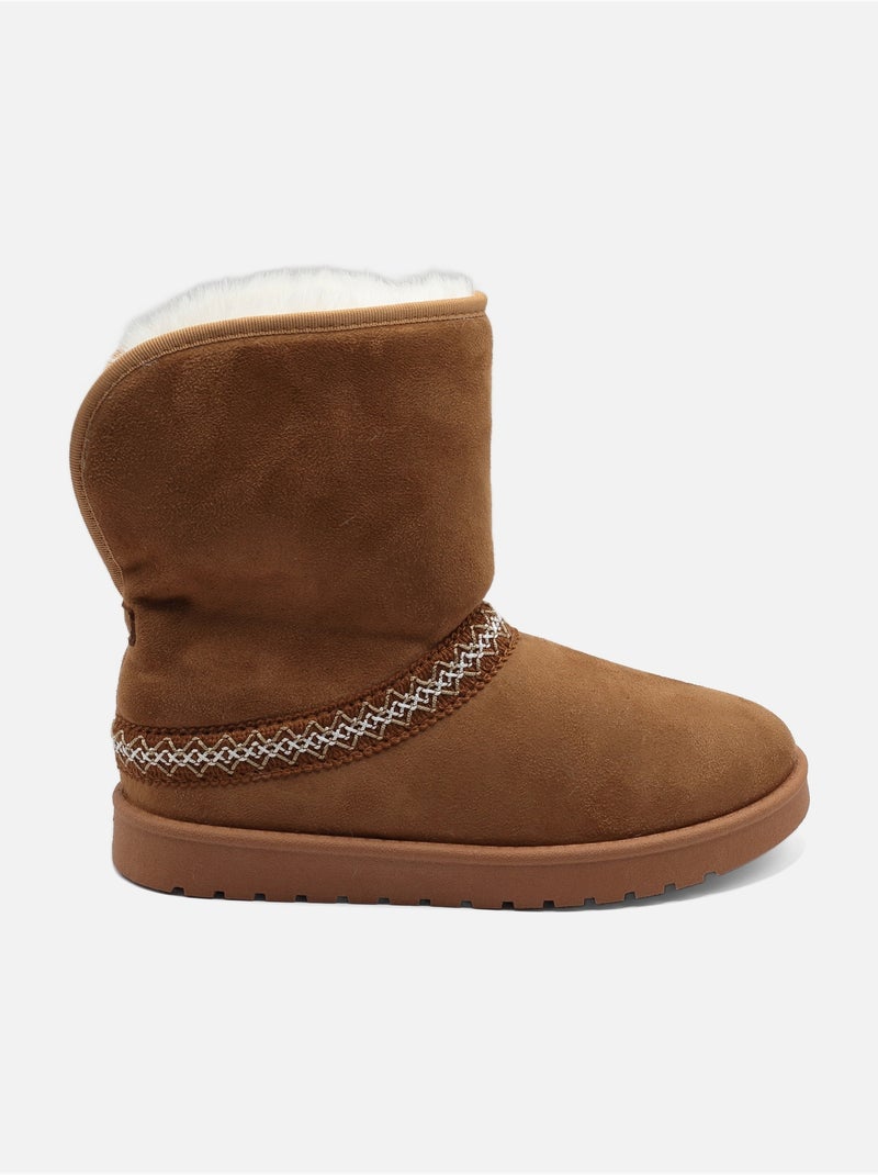 Bottines montantes Camel - Kiabi