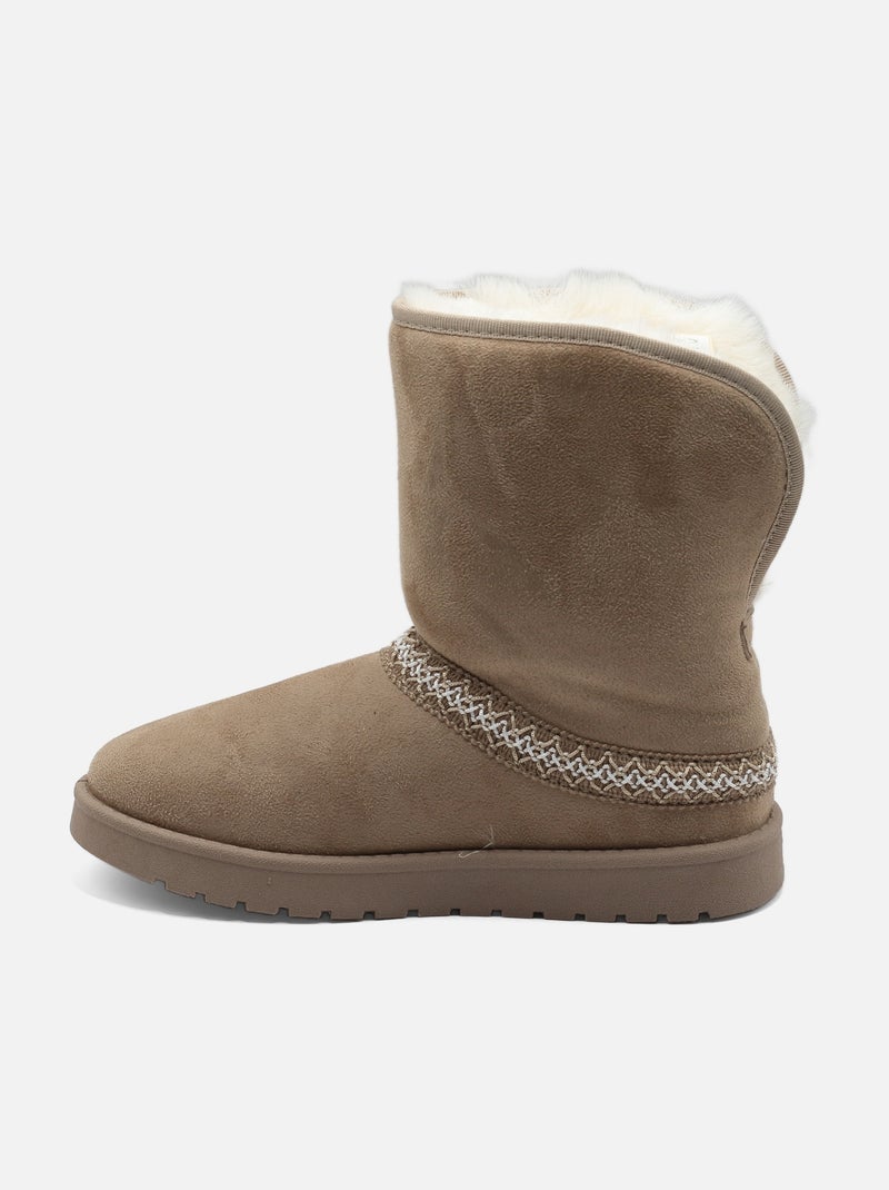 Bottines montantes Kaki - Kiabi