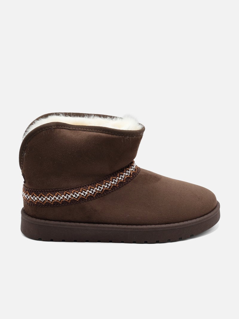 Bottines montantes Marron - Kiabi