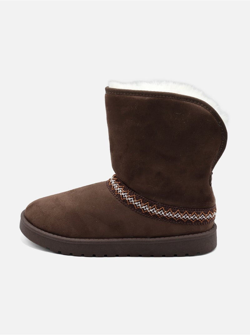 Bottines montantes Marron - Kiabi