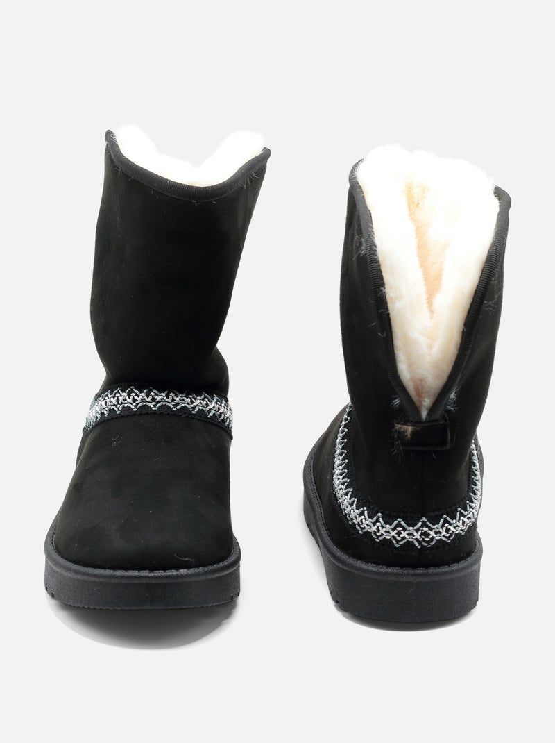 Bottines montantes Noir - Kiabi