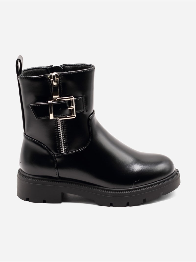 Bottines vernis Noir - Kiabi