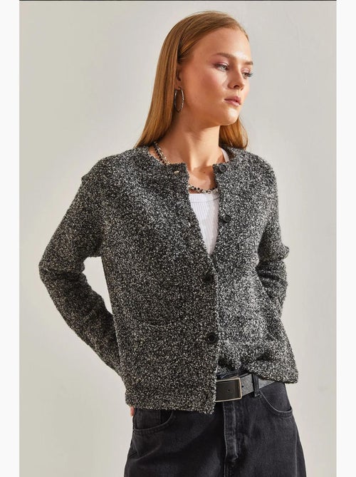 Bouclé vest met knopen lucci - Kiabi