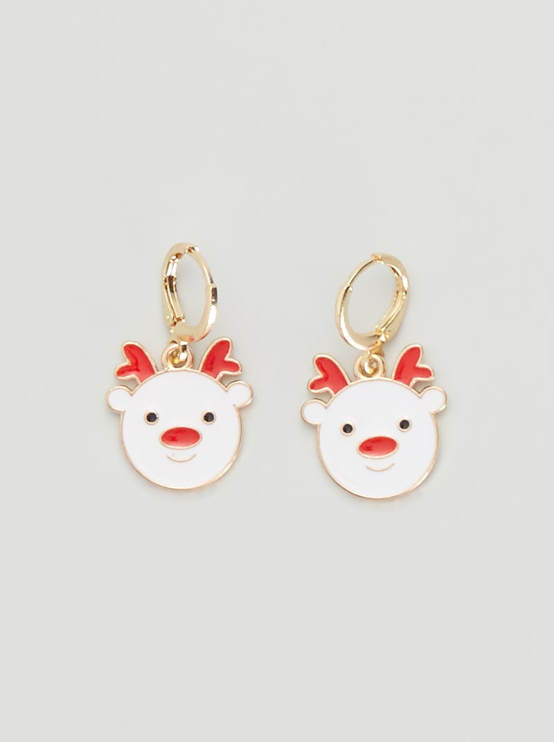 Boucles d'oreilles blanc - Kiabi