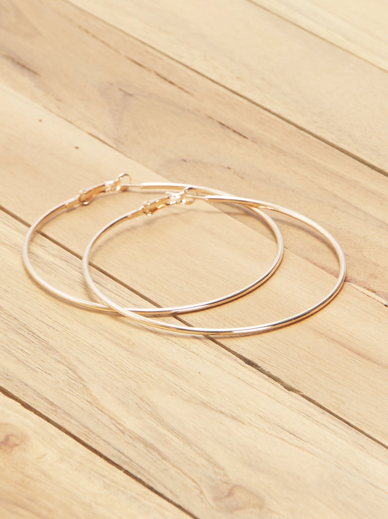 Boucles d'oreilles créoles Doré - Kiabi