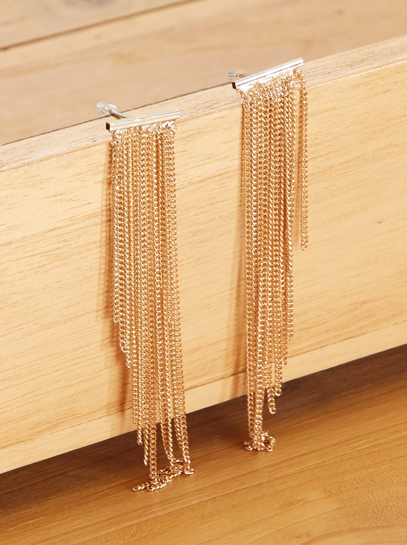 Boucles d'oreilles pendantes Doré - Kiabi