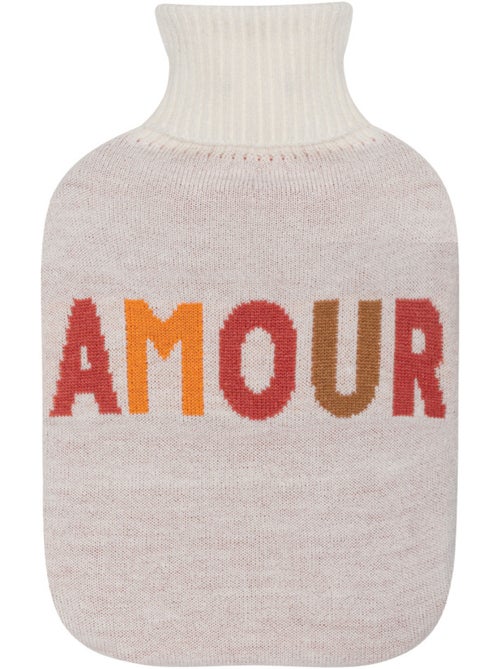 Bouillotte à eau avec housse tricot Amour - Kiabi Bouillotte à eau avec housse tricot Amour - Kiabi