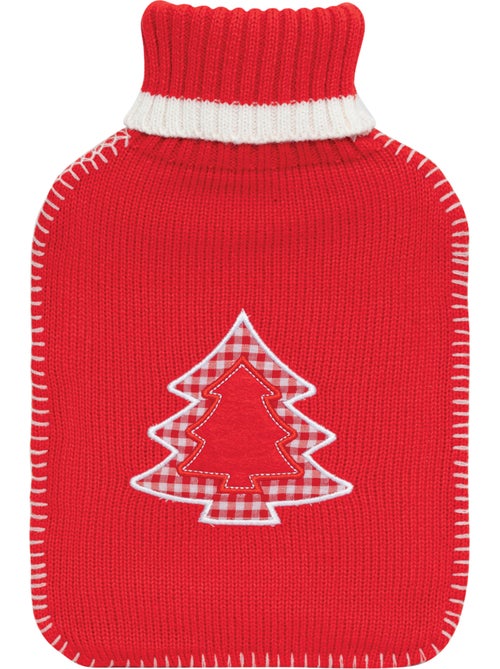 Bouillotte à eau avec housse tricot motif sapin - Kiabi Bouillotte à eau avec housse tricot motif sapin - Kiabi