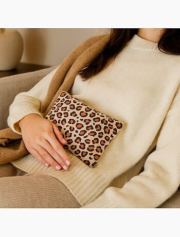 Bouillotte coussin à motif léopard