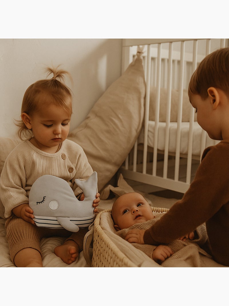 Bouillotte doudou 2 en 1 en forme de baleine Gris - Kiabi