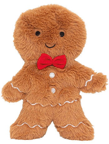 Bouillotte doudou 2 en 1 en forme de bonhomme pain d’épices
