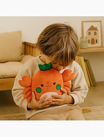 Bouillotte doudou 2 en 1 en forme de crabe