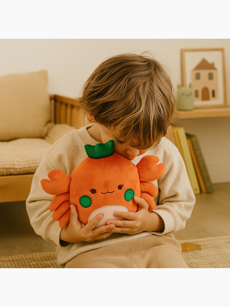 Bouillotte doudou 2 en 1 en forme de crabe Orange - Kiabi