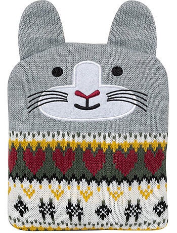 Bouillotte doudou 2 en 1 en forme de lapin