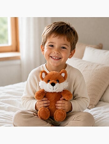 Bouillotte doudou 2 en 1 en forme de renard