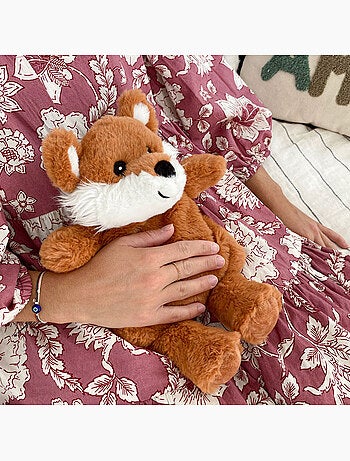 Bouillotte doudou 2 en 1 en forme de renard