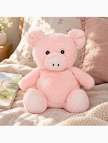 Bouillotte sèche cochon en peluche déhoussable chaud ou froid