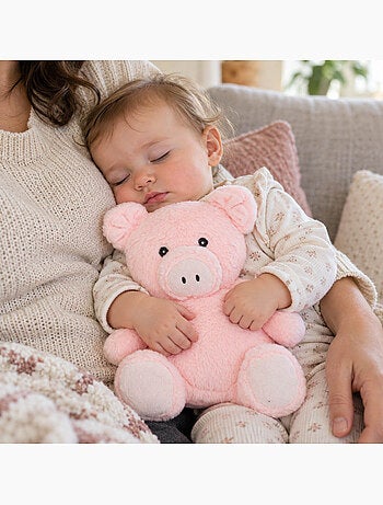 Bouillotte sèche cochon en peluche déhoussable chaud ou froid