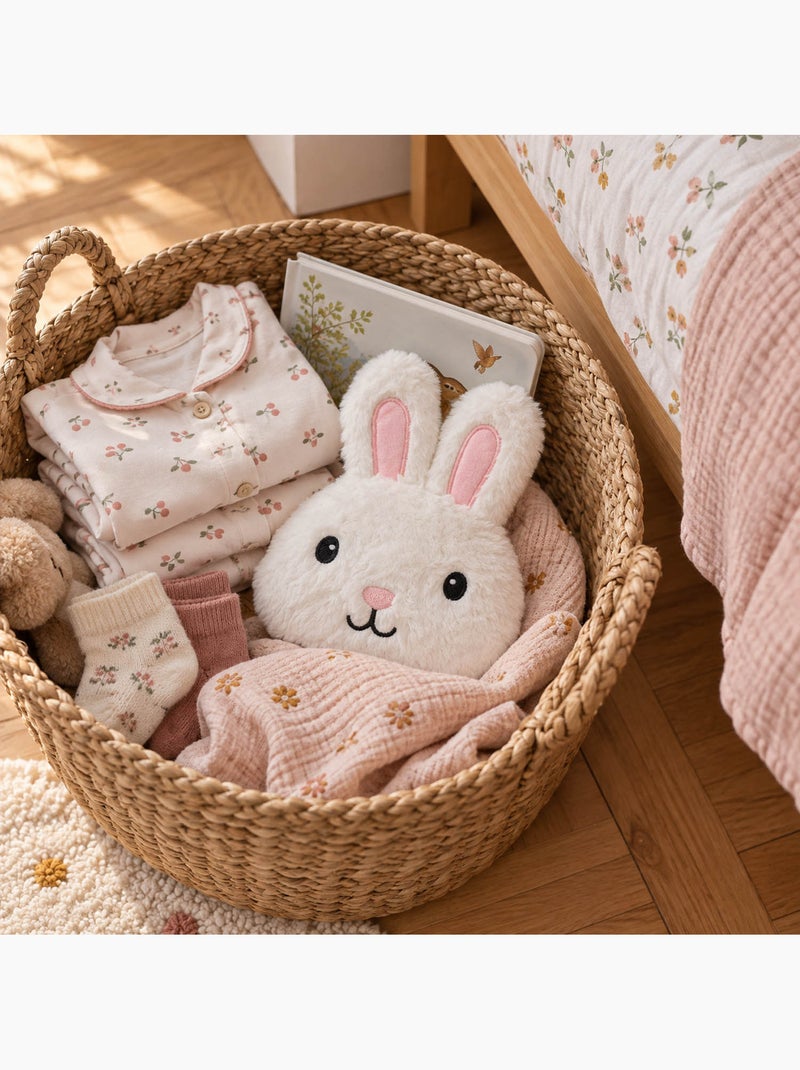 Bouillotte sèche doudou plat lapin déhoussable chaud ou froid Blanc - Kiabi