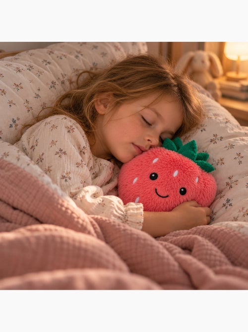 Bouillotte sèche fraise en peluche déhoussable chaud ou froid - Kiabi Bouillotte sèche fraise en peluche déhoussable chaud ou froid - Kiabi
