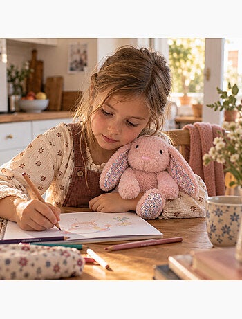 Bouillotte sèche lapin en peluche déhoussable chaud ou froid