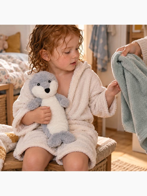 Bouillotte sèche loutre en peluche déhoussable chaud ou froid - Kiabi Bouillotte sèche loutre en peluche déhoussable chaud ou froid - Kiabi