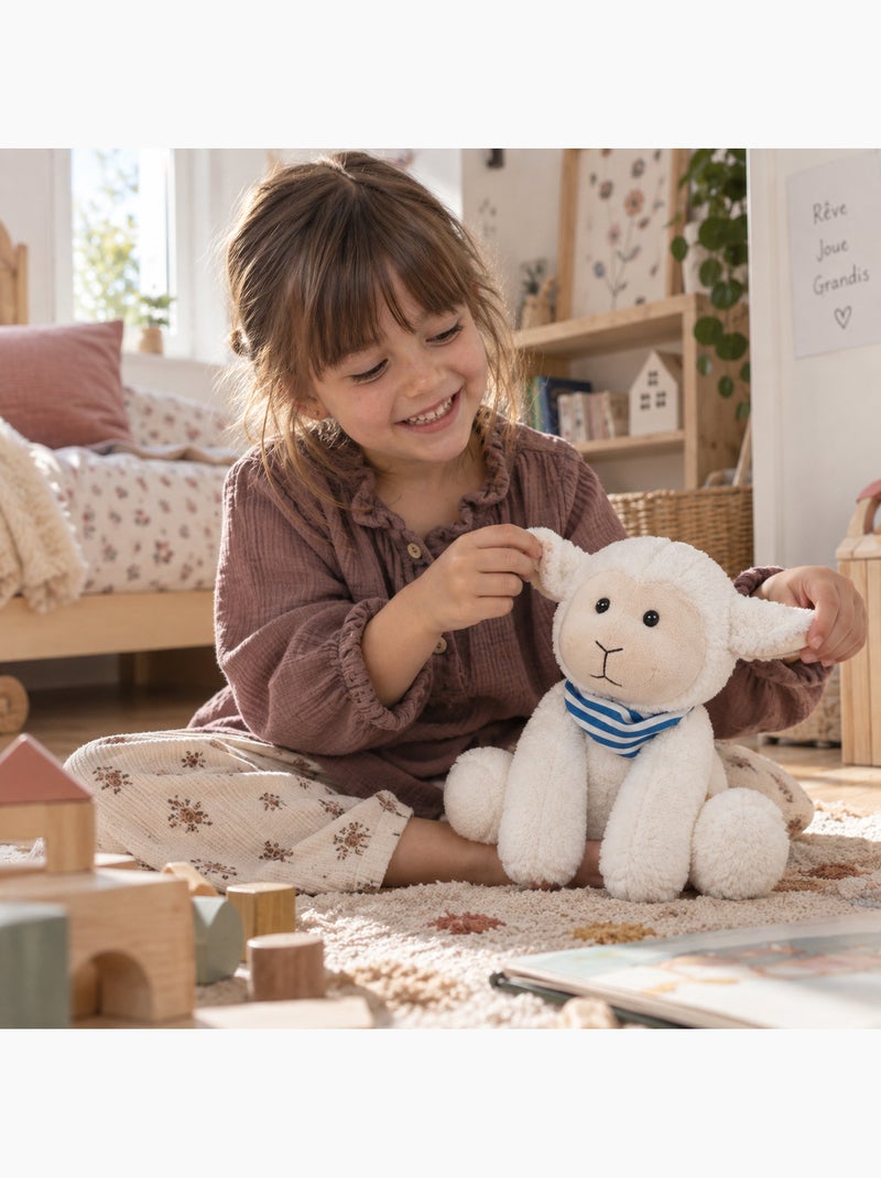 Bouillotte sèche mouton en peluche déhoussable chaud ou froid Blanc - Kiabi